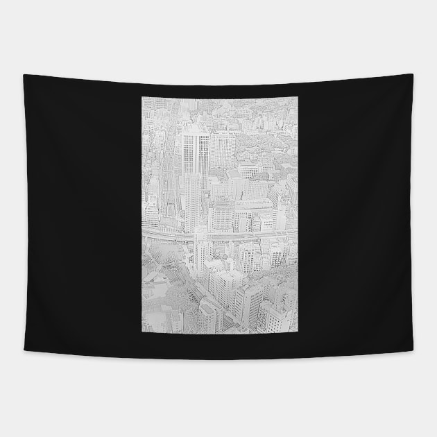 City view Tapestry by findingNull