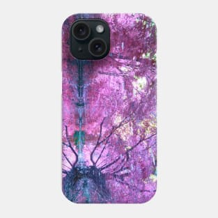 Fantasy Nature Scene with Pink and Purples flowers Reflecting in the Water Phone Case