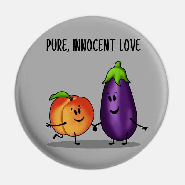 Peach and Eggplant Pins 