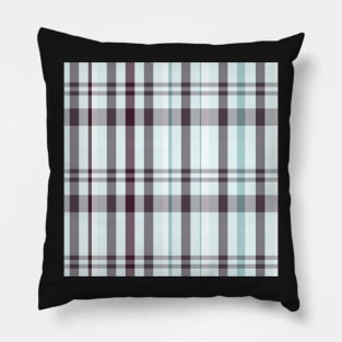 Winter Aesthetic Catriona 1 Hand Drawn Textured Plaid Pattern Pillow