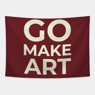 Go Make Art Text Typhography Tapestry