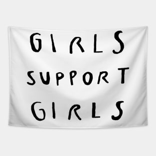 GIRL SUPPORT GIRL black Tapestry