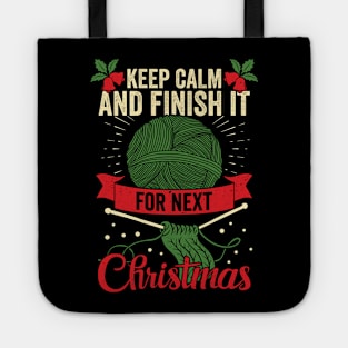 Funny Knitting Lover Christmas Knitter Gift Tote