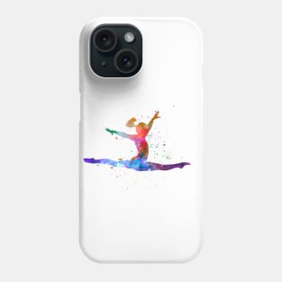 Gymnastic jumping watercolor Phone Case