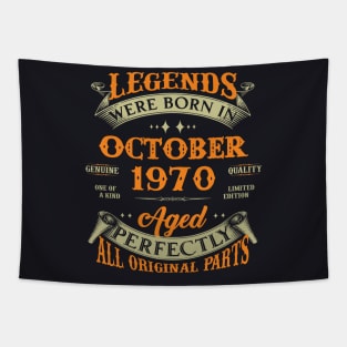 53rd Birthday Gift Legends Born In October 1970 53 Years Old Tapestry