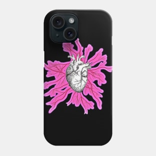 Vintage Human heart and veins, arteries, blood, illustration art Phone Case