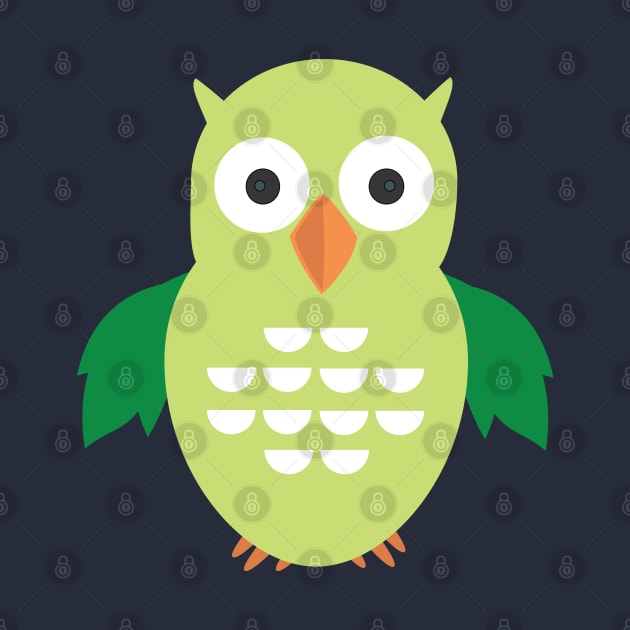 Green & Green Owl by adamzworld