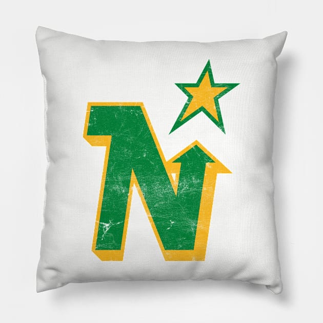 Minnesota North Stars --  Faded/Distressed Style Pillow by CultOfRomance