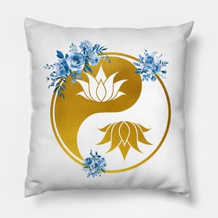 Lotus in Yin Yang Pillow