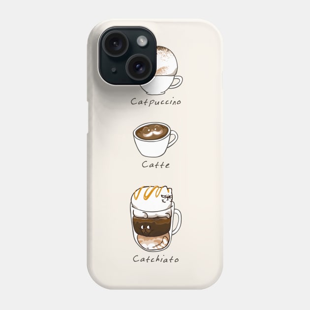 Coffee Right Meow Phone Case by huebucket