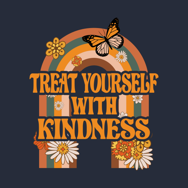 Positive message Treat yourself with kindness by Positively Petal Perfect 