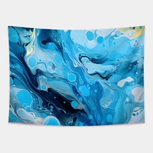 Cerulean Dreams Abstract Art Tapestry