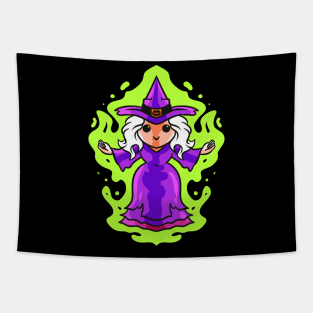 Cute Kawaii Witch Halloween Witch Switch Tapestry