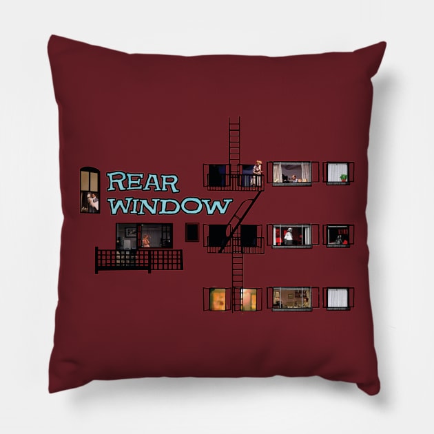 Rear Window Pillow by OmerNaor316