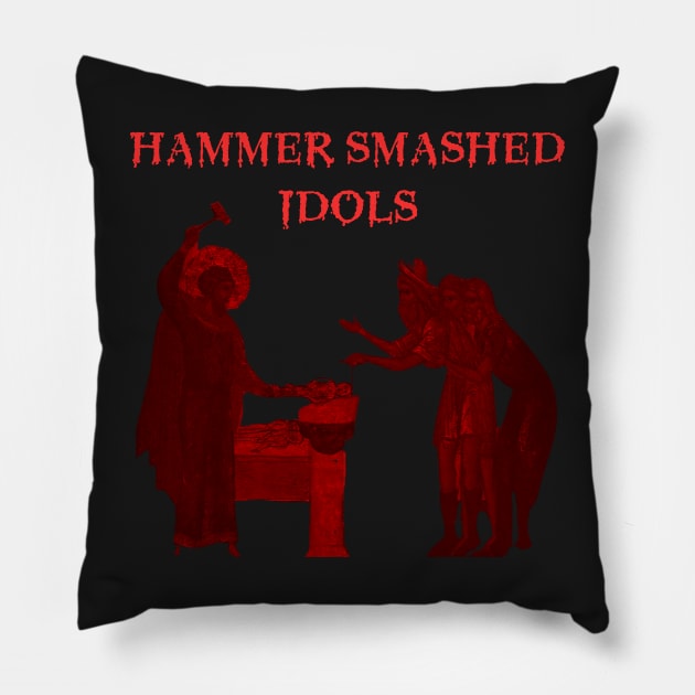 St. Theodore Stratelates Hammer Smashed Idols Cannibal Corpse Christian parody Pillow by thecamphillips