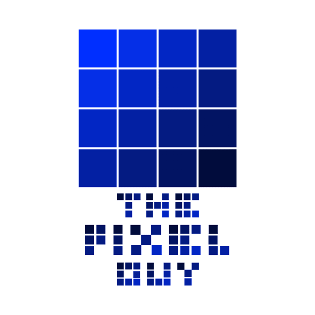 the pixel guy design for the pixel lover - blue by JAXARTBOOK