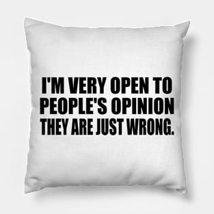 I'm very open to people's opinion. they are just wrong. Pillow