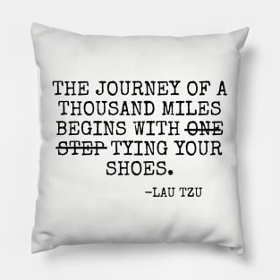 The journey of a thousand miles Pillow