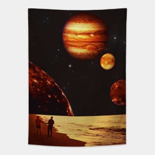 Summer Nights - Space Collage, Retro Futurism, Sci-Fi Tapestry