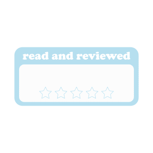 Books Lover Read and Review Book Star Rating To Fill In With Title and Author Blue Sticker T-Shirt