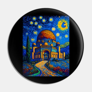 Griffith Observatory at starry night Pin