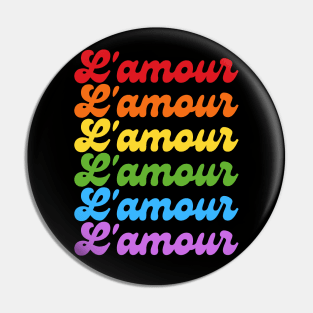 Rainbow Love In French Pin