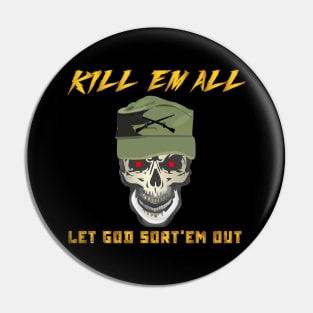 Ranger Patrol Cap - Skull - Kill'em All - Let God Sort'em Out X 300 Pin