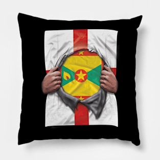 Grenada Flag English Flag Ripped - Gift for Grenadan From Grenada Pillow