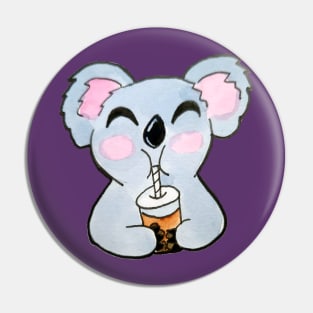 Animal Friend Koala Drinking Boba Pin