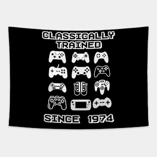 1974 Old School Video Game Theme Birthday Gift Men Women Tapestry