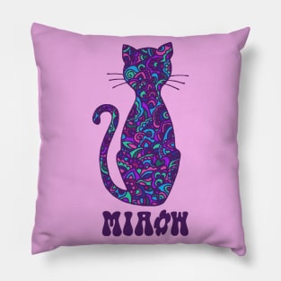 Cool Cat Miaow Pillow