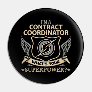 Contract Coordinator T Shirt - Superpower Gift Item Tee Pin