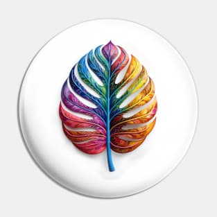 Rainbow monstera leaf Pin