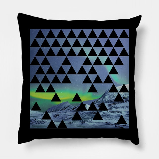 Ice Mountain in Geometrical Shape Pillow by Rosie Store