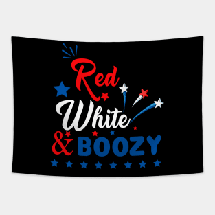 Red White And Boozy 4th Of July Tapestry