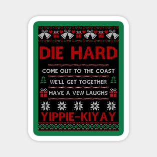 Die Hard Ugly Christmas Sweater Magnet