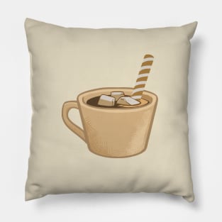 Cute Lovely Cocoa Mug Pillow