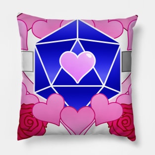 DiceHeart - Ace Banner, Dark Blue Dice Pillow