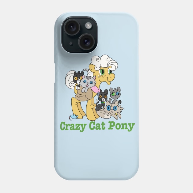 Crazy Cat Pony Phone Case by AmyNewBlue