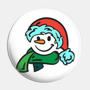 Snowman Face Pin