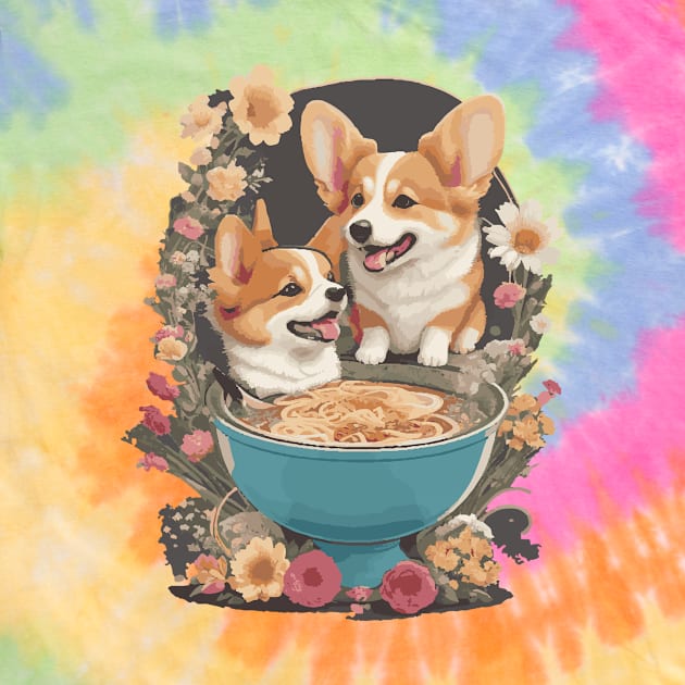 Corgi Mother and Daughter by Sparkling Art