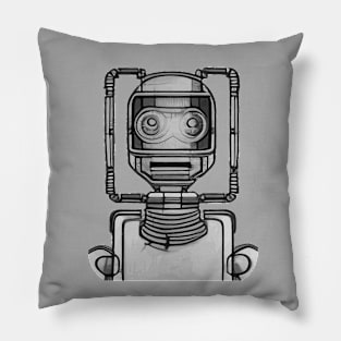 Portrait Of A Robot 2 Cyberpunk Artwork Pillow