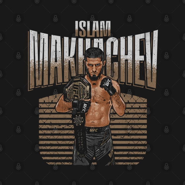 Islam Makhachev Champion Pose by ganisfarhan