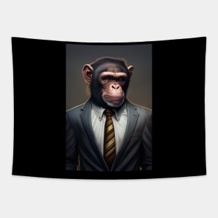 Adorable Monkey In A Suit - Fierce Chimpanzee Animal Print Art For Fashion Lovers Tapestry