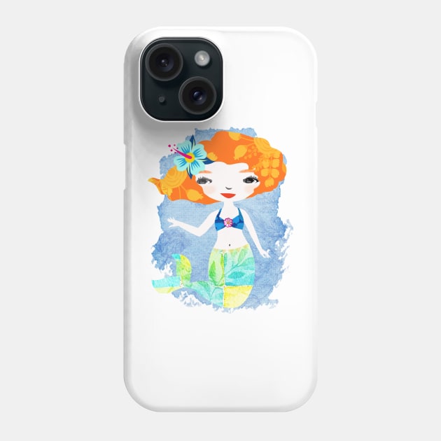 Red Headed Mermaid Phone Case by tracey