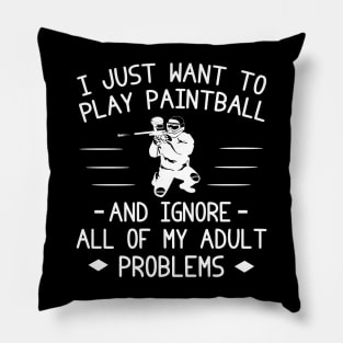 Splatter Stress Away! Funny Paintball Tee & Hoodie Pillow