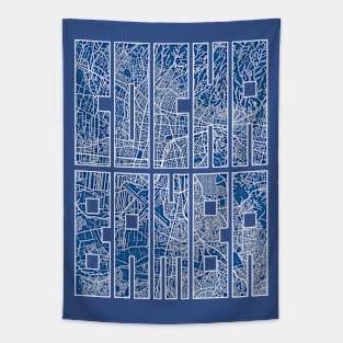 Cochabamba, Bolivia City Map Typography - Blueprint Tapestry