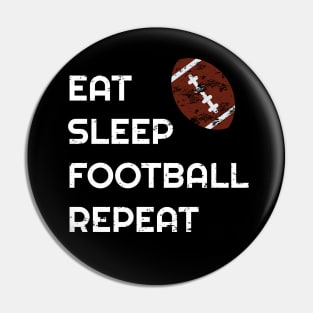 Eat Sleep Football Repeat Hoodie, Love Football Vintage Gift, American Football Funny Hoodie Pin