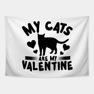 My Cat Are My Valentine Tapestry