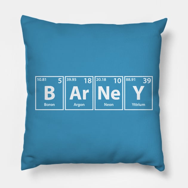 Barney (B-Ar-Ne-Y) Periodic Elements Spelling Pillow by cerebrands